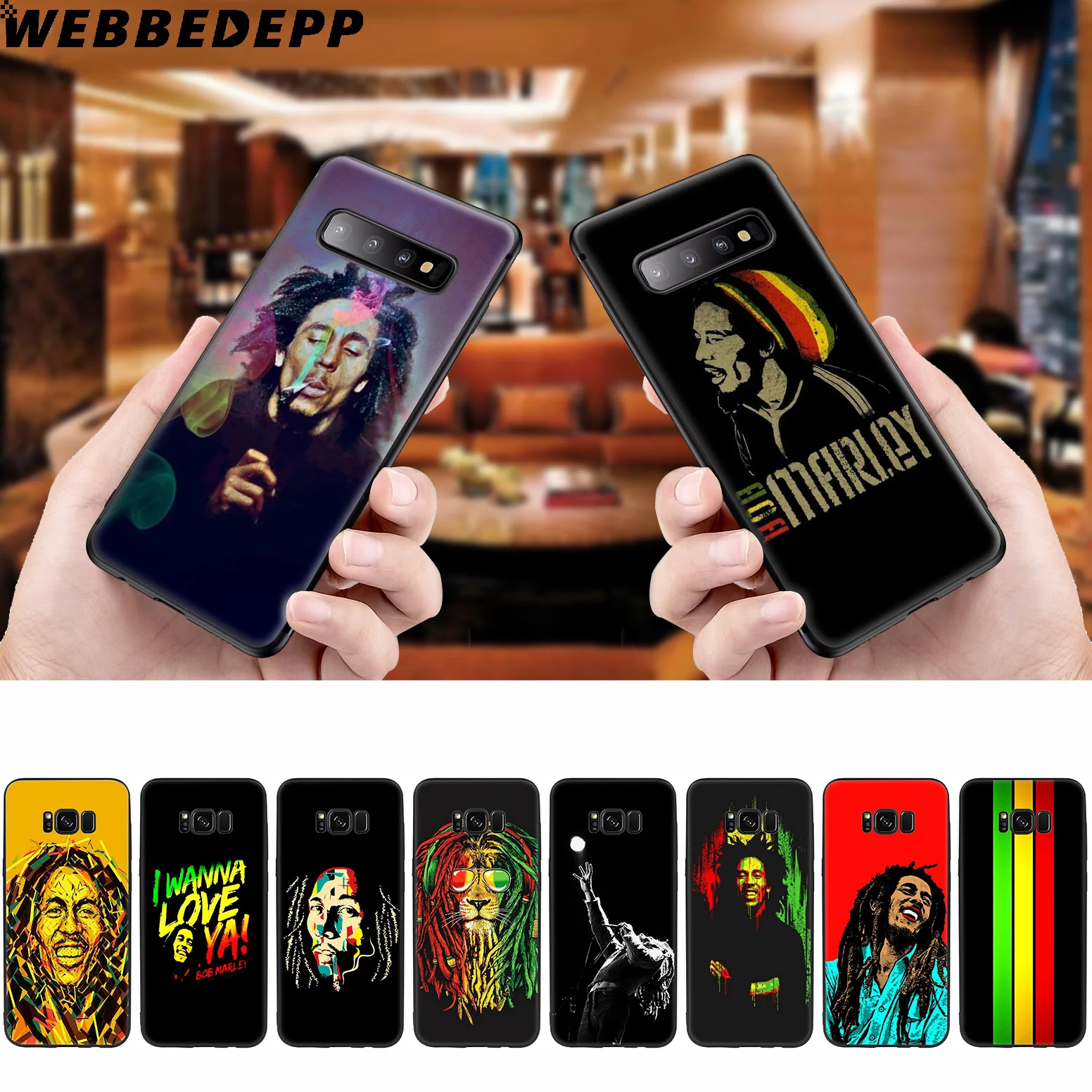 

WEBBEDEPP Bob Marley Soft Case for Samsung Galaxy S10 S10e S9 S8 Plus S7 S6 Edge S9 Plus & J6 2018 Note 10 Plus 9 8