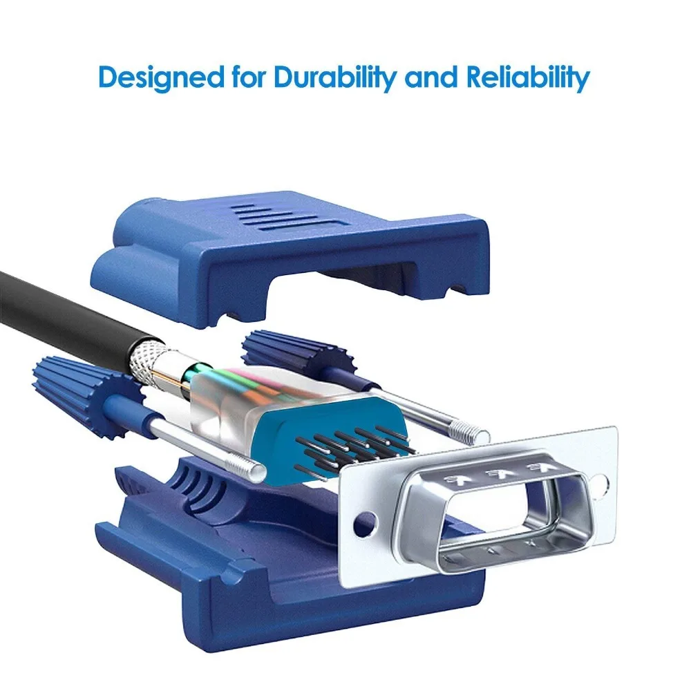 الساغو VGA إلى VGA ذكر لذكر فيديو محوري كابل الشاشة دعم 1080 وعاء كامل HD لأجهزة العرض التلفزيونات العالية التعريف PC