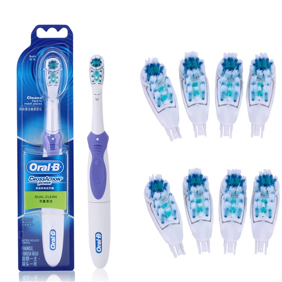 Oral B Cross Action Electric Toothbrush Teeth Whitening Tooth Brush Electric Brush Non-Rechargeable Battery Powered Oral B Cross Action Electric Toothbrush Teeth Whitening Tooth Brush Electric Brush Non-Rechargeable Battery Powered