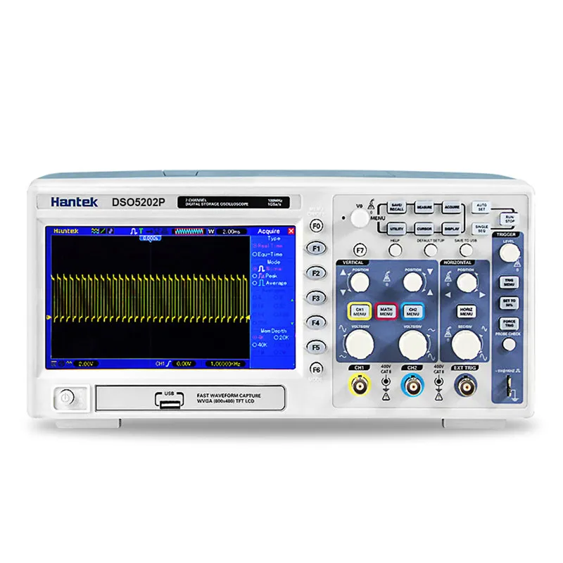 

Original oscilloscope hantek dso5202p oscilloscope probe 200Mhz 1GSa/s 2 Channel LCD Digital Storage Oscilloscope