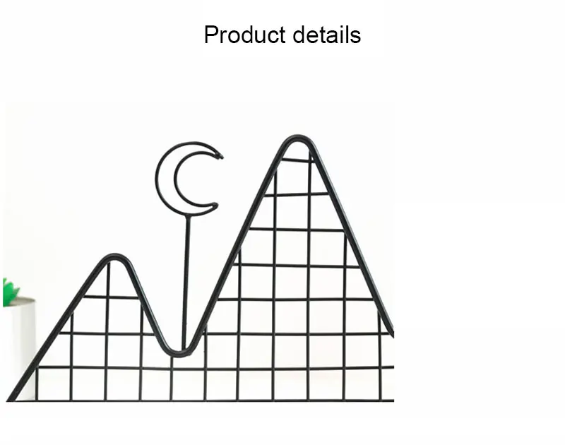 Железная Геометрическая полка в скандинавском стиле для гостиной, стеллаж для хранения мелочей, настенный Декор для детской комнаты в горной форме