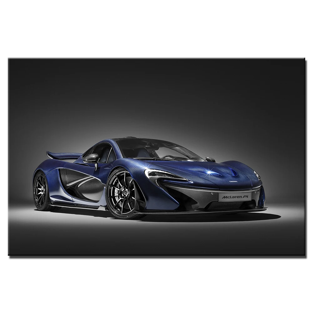 

Vehicle Wall Art Posters Mclaren P1 Supercar Wallpaper Canvas Print For Home Decor DIY Framed Paintings A129