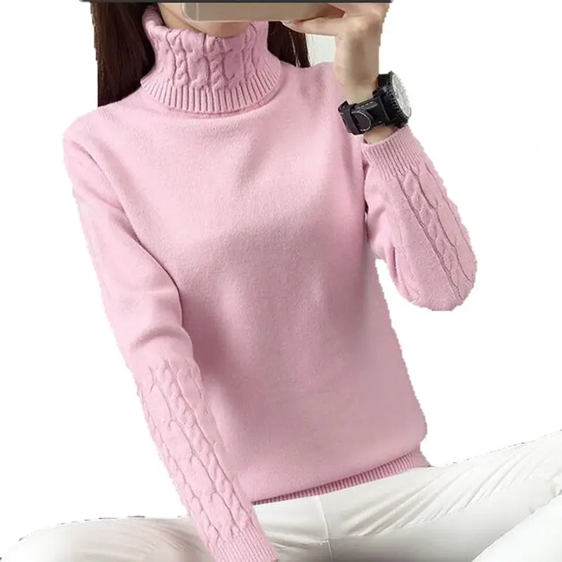 Women Turtleneck Winter Sweater Women 2019 new Long Sleeve Knitted Women Sweaters And Pullovers Female Jumper Tricot Tops QH0812