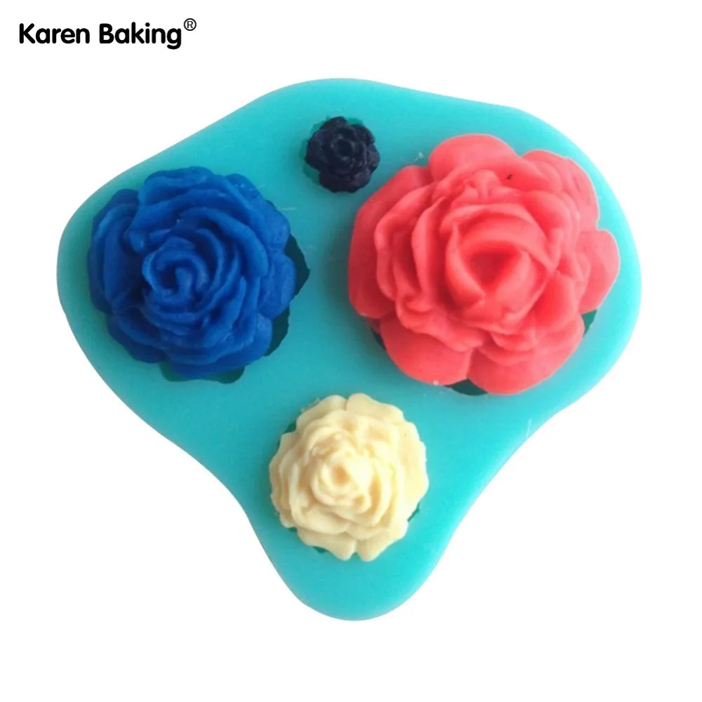 3D Silicone Mold Rose Shape Mould For Soap Candy Chocolate Lce Cake