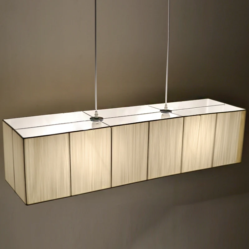 

modern pendant light Restaurant lamp LED silk dining room,simple, rectangular lamp pendant lamp ZS165