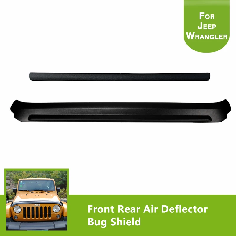 Front and Rear Stone & Bug Deflector Hood Shield Black Bug Shield Air