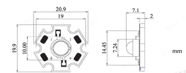 3w Ватт led 460nm синий цвет для морского бака коралловый резервуар, аквариум освещение риф рыба освещение