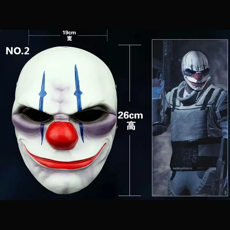 -1PC-Lot-Wholesale-PVC-Scary-Clown-Mask-Payday-2-Halloween-Mask-For-Antifaz-Party-Mascara (2)