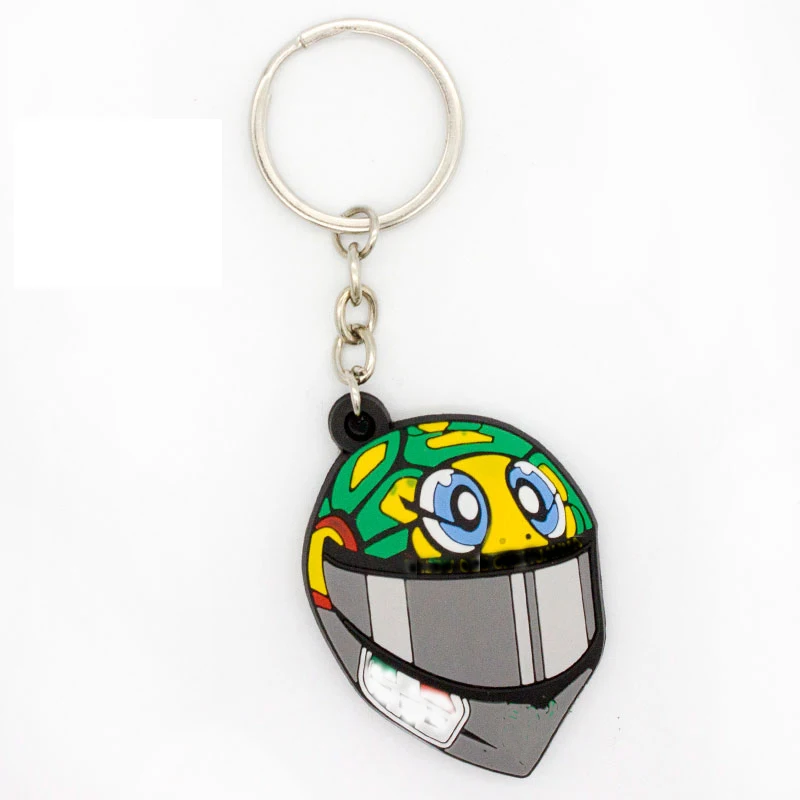 

Cool Cartoon Helmet Motorcycle Motorbike Keychain Keyring Keyfob Rubber Key Ring