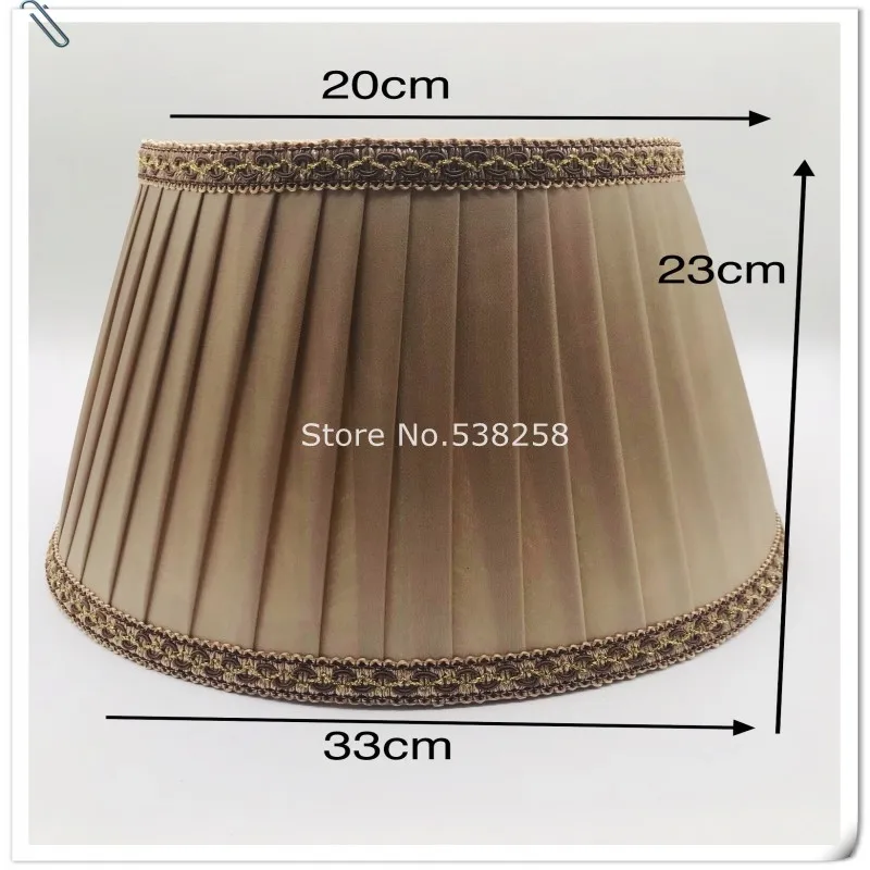 

E27 Art Deco lampshade for table lamp coffee color round fabric lamp shade Nordic Style Modern Lamp Cover for Home Decoration