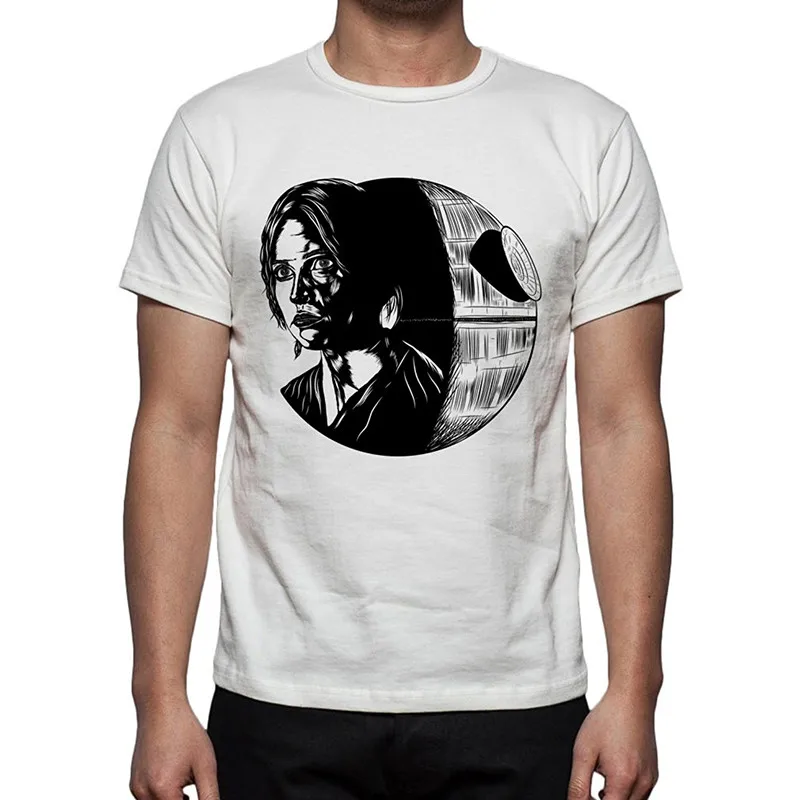 Tops Tees Printed T Shirt Jyn Erso Death Star Tribute Short Men Crew