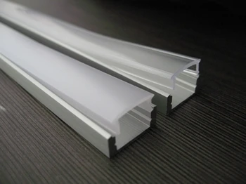 

1m/3.3ft U-shape Aluminum Channel for Surface and Recessed Single Row LED Strip With Opal Cover, End Caps and Mounting Clips