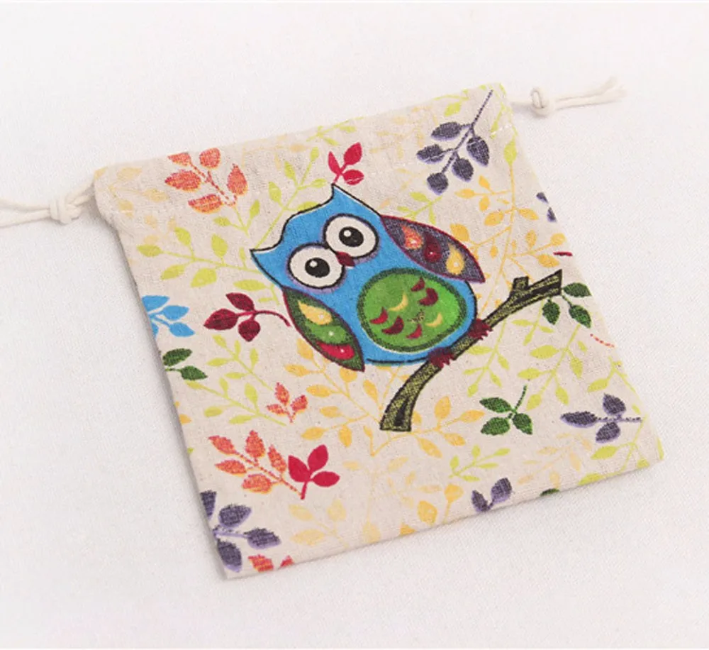 Женские холщовые рюкзаки Aelicy Owl с 3D принтом животных на шнурке дорожные