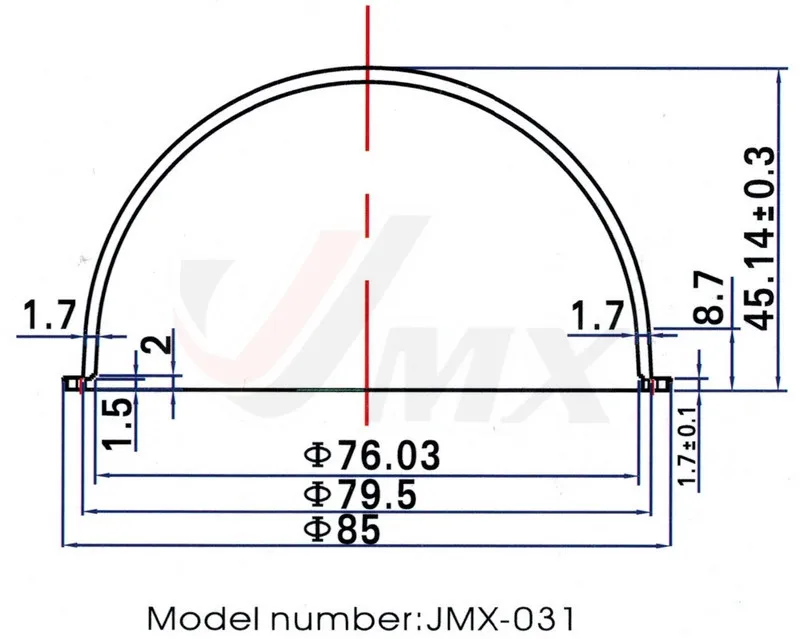 JMX 3.1 дюймов Акриловые Крытый/наружного видеонаблюдения ясно Камера купол Корпус безопасности купольная Камера Корпус