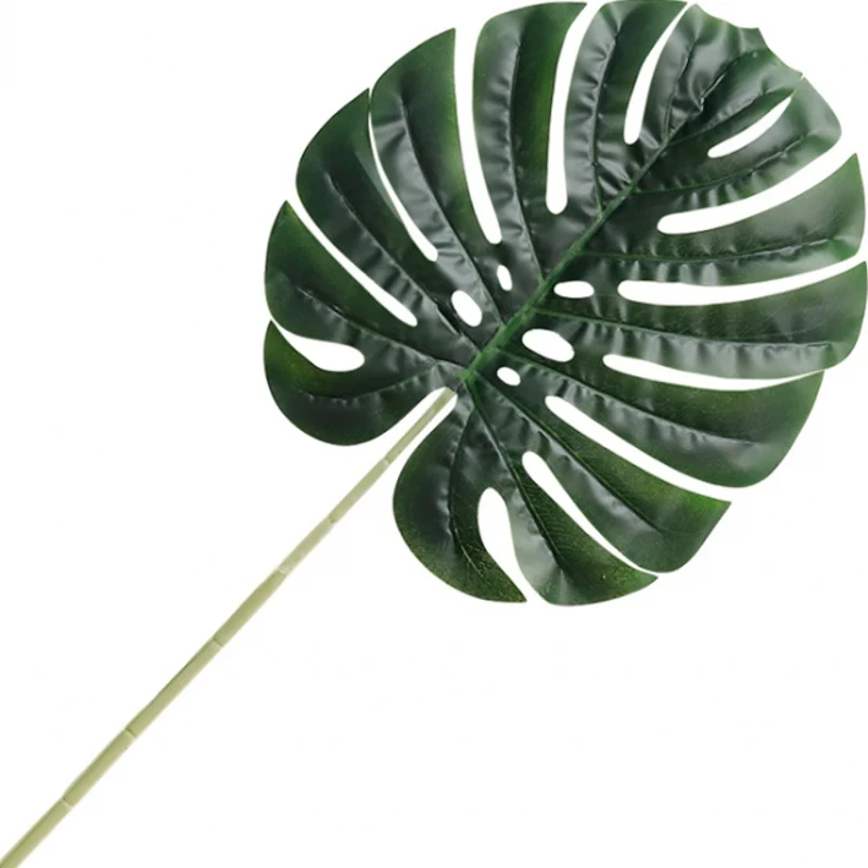 1 шт. большие тропические листья пальмы искусственные растения зеленый пластиковый лист поддельные растения для дома и сада украшения Аксессуары