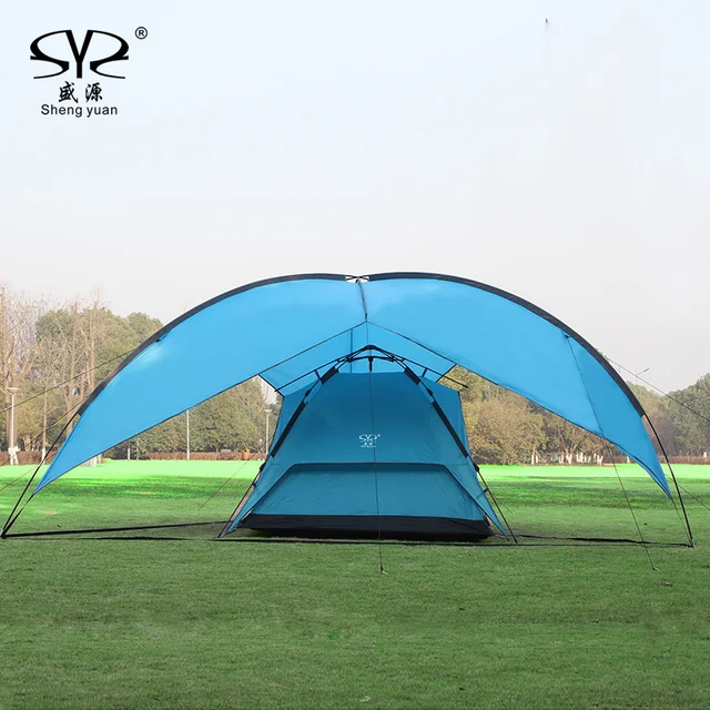 Sun Shelter UV With Poles Waterproof Awning Canopy Beach