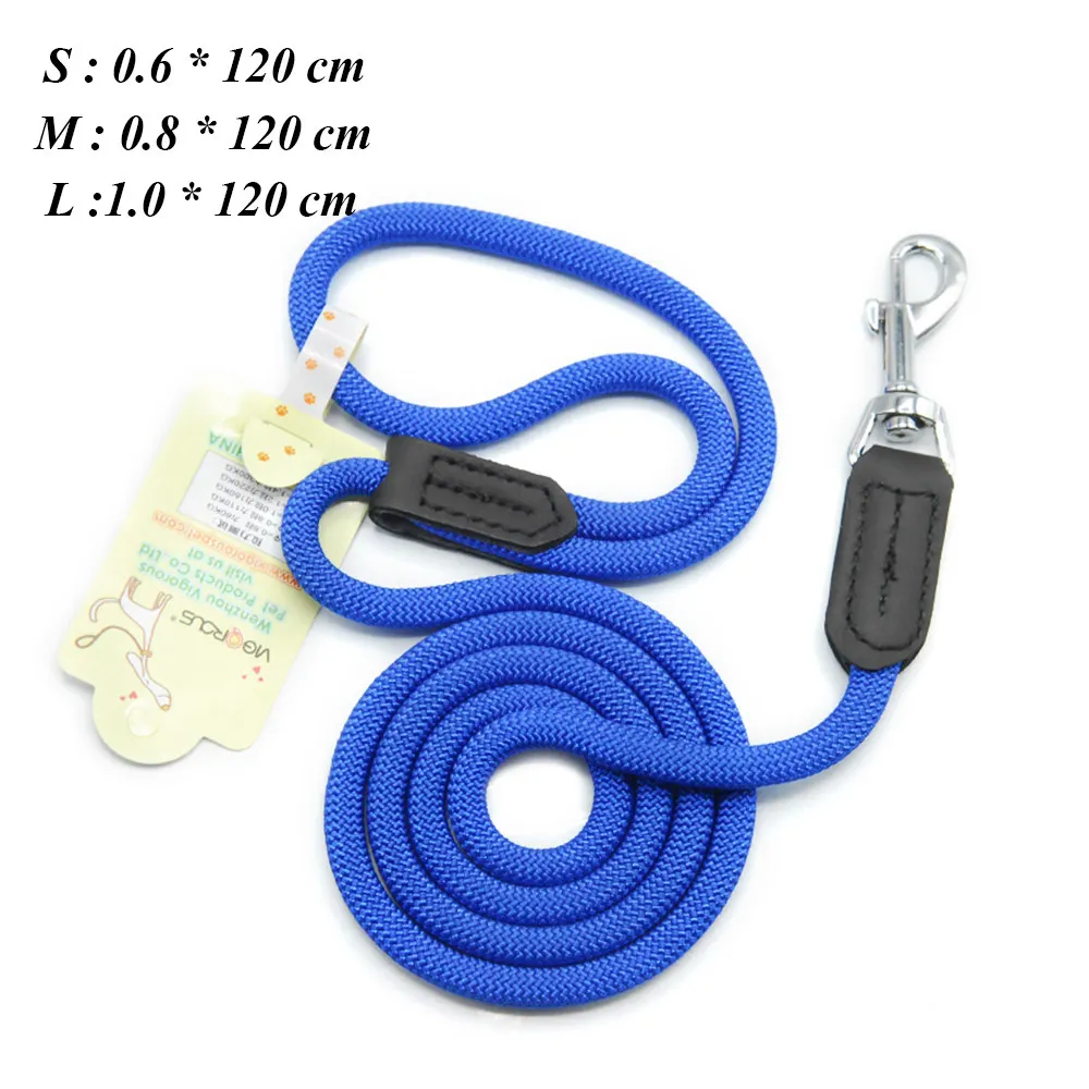 Dog Leashes For Small Dogs Collar Nylon Puppy Leash Collar Dog Leash For Large Dogs Basic Leashes Solid Rope (3)
