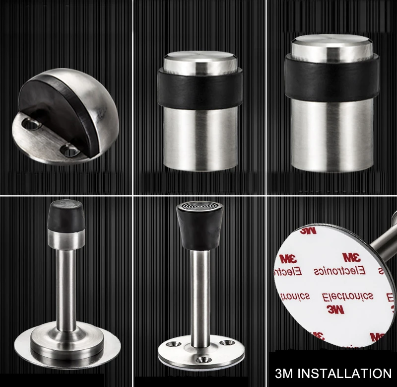Hardware Door Stops Suction Anti-Collision Stainless Steel Rubber Stopper Turtle Has Binding Resistance