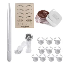 Оборудование для перманентного макияжа ручка-держатель игл микроблейдинг иглы практика кожи чернил кольцевые чашки тумана бровей вышивка губ красота машина набор