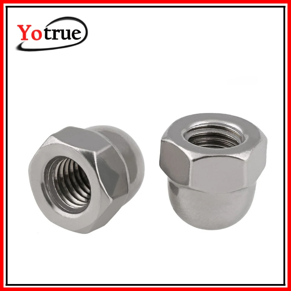 5-10pcs/lot stainless steel 1/4 5/16 3/8 7/16 1/2 5/8#6#8#10 British/American system Nuts Acorn Nuts cap nut blind nuts