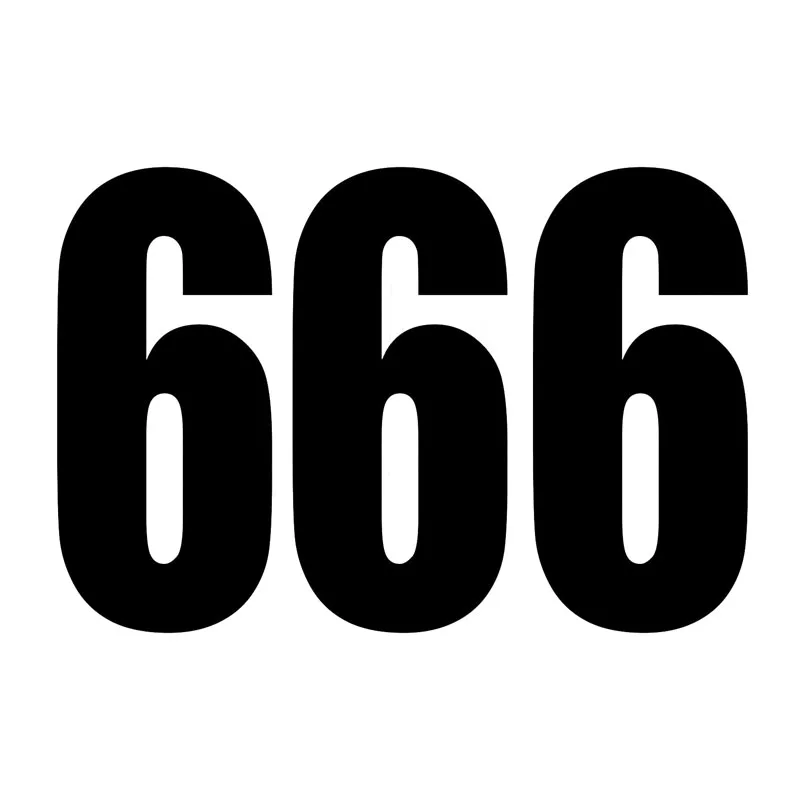 

13*9CM 3x Number 6 Sticker Vinyl Decal Funny Network Language Car Body Car Styling Accessories Black/Silver C9-0244