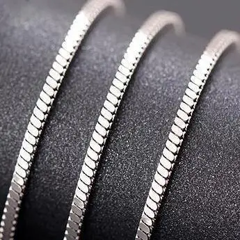 

MEEKCAT 2017 New Fashion Women Men's 925 Sterling Silver Necklace Snake Chain 4mm 20"/24" Wholesale 925 Silver Jewelry LSPN191