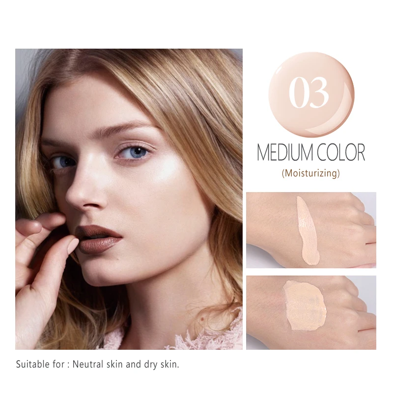 HENLICS Organic Plant Essential Oil CC Cream Face Makeup Liquid Foundation Concealer with Moisturizer Oil-control Function (16)