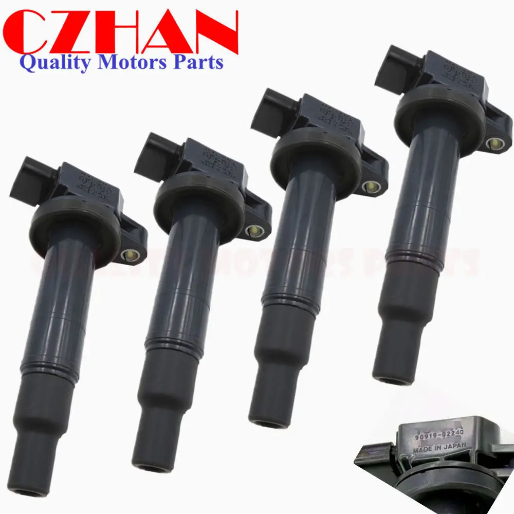(4pc) OEM Ignition Coil For Toyota Echo Prius Yaris Scion xA xB 1.5L 90919 02240 UF316in