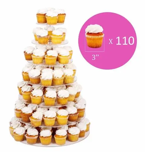 

Free Shipping 7 Tiers Acrylic Cake Stand/Custom Cupcake Stand For Wedding Party wedding decoration