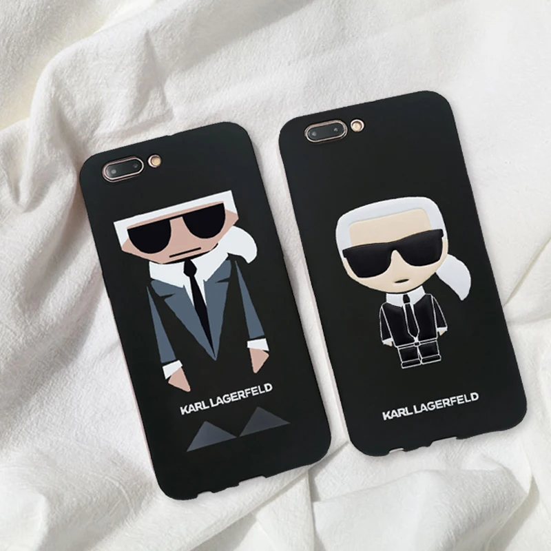 GYKZ Fashion Karl Lagerfeld Fitted Case For iPhone 7 XS MAX X XR 6 6s 8 Plus Funny TPU Soft Phone Cover For iPhone X