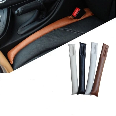 

2PC PU LEATHER FRONT CAR SEAT GAP STOPPER LEAK PROOF STOP PAD FILLER SPACER MAT CUSHION COVER CAR ACCESSORIES UNIVERSAL FIT