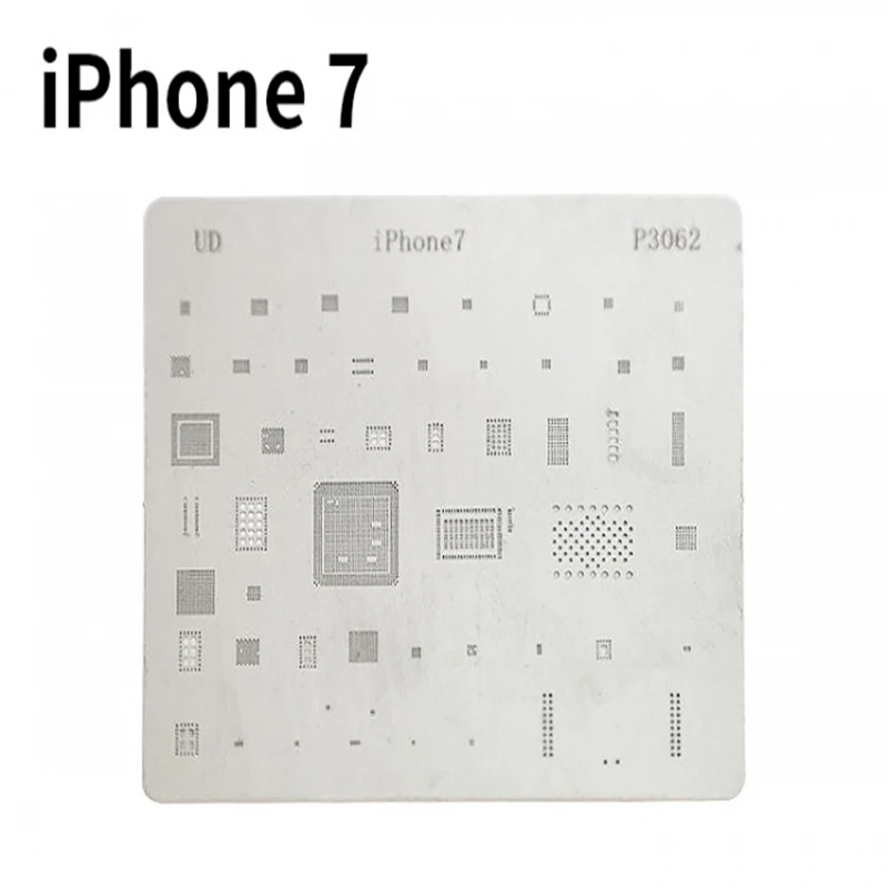 

IC Chip BGA Reballing Stencil for iPhone 7 7 plus HDD Nand / Baseband / eeprom IC Repair BGA Reballing Planting Tin Steel Net