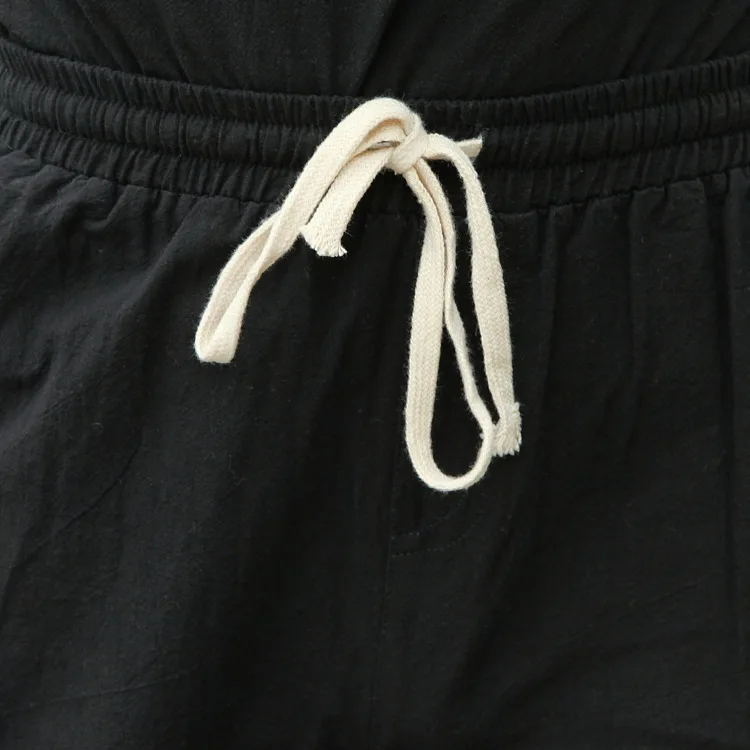 Льняные мужские шорты больших размеров, летние, размера плюс 6XL, 7XL, 8XL, 9XL, 10XL, эластичная резинка на талии, повседневные льняные Бермуды, мужская пляжная льняная одежда