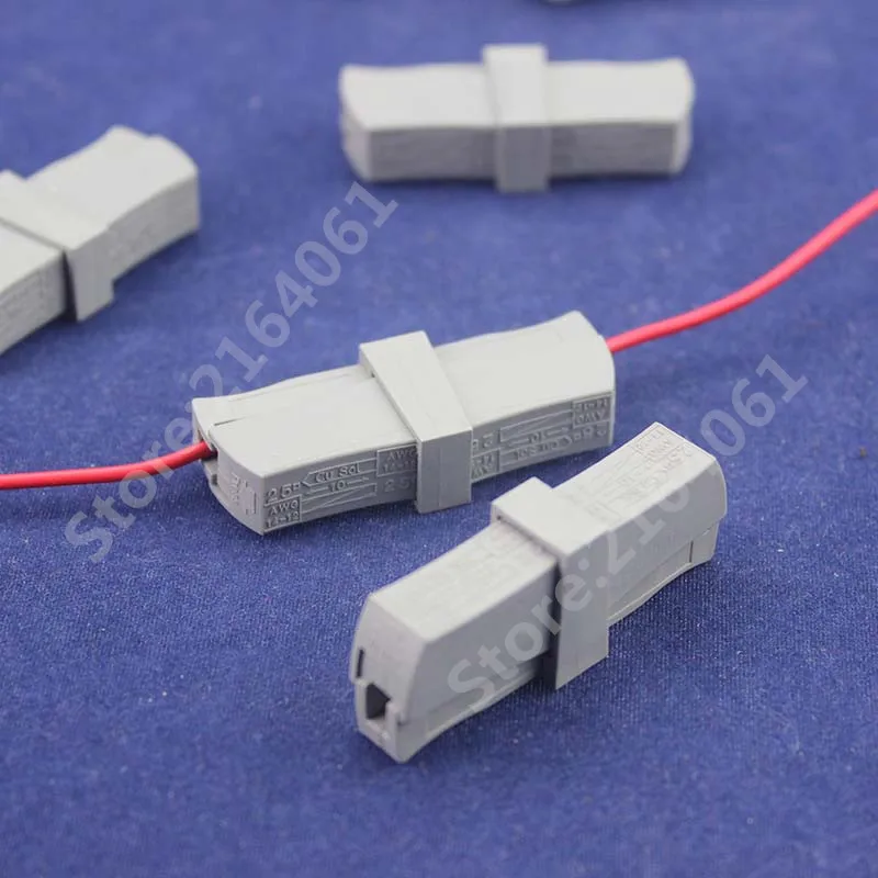 

10pcs PCT-201 (wago 224-201) Universal 1 Way Spring quick Connector cable clamp Terminal Block