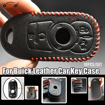 

Red/Blue/Black Remote Key Fob Cover Protect Set Leather Car Shell Bag 10PCS For Buick Regal Rainier Lucerne Terraza XT GT Encore
