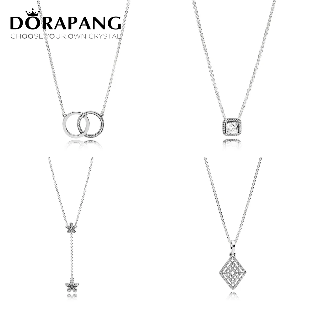 

DORAPANG High quality fashion women 100% 925 sterling silver new necklace CZ for female fit diy chain jewelry accessories