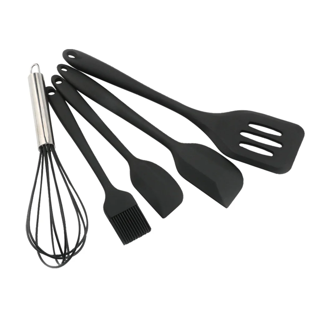  5 Pcs Kitchenware Suit Non-stick Silicone Shovel Scraper Brush Whisk Set Pastry Baking Set Kitchen 