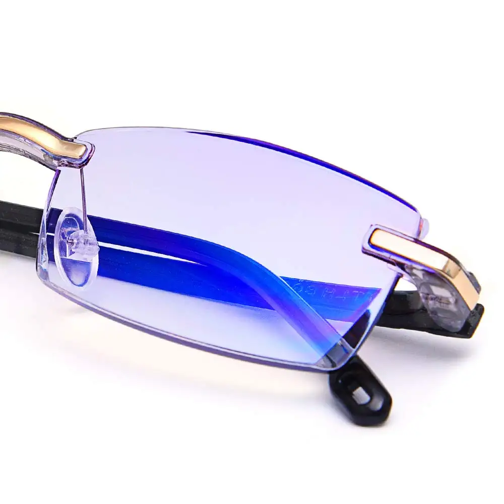 

Diamond trimming Ultralight Rimless Reading Glasses Women Men Clear Lens Anti-Blu-Ray Computer Glasses Presbyopia glasses R811