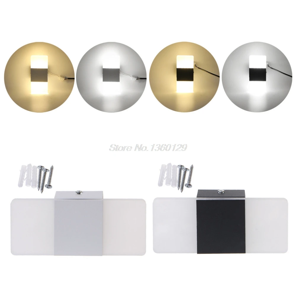 

14x6cm AC 85-265V LED Wall Lamp Modern Acrylic LED Bedroom Hallway Bathroom Wall Lamp Low Power Consumption DEC07 Dropship