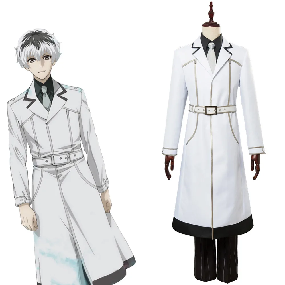 Японский Аниме Tokyo Ghoul: re Kaneki Ken сасасаки хайсе Косплей Костюм Длинный плащ костюм