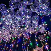 18 дюймов светящийся светодиодный Гелиевый шар, светодиодный воздушный шар, гирлянда, Круглый пузырьковый фестиваль, Свадебная вечеринка, декоративные детские игрушки