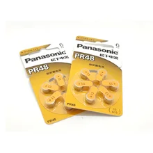 42pcs/lot New Original Battery For Panasonic PR48 Hearing Aid 13 A13 Deaf-aid Acousticon Cochlear Button Coin Cell Batteries