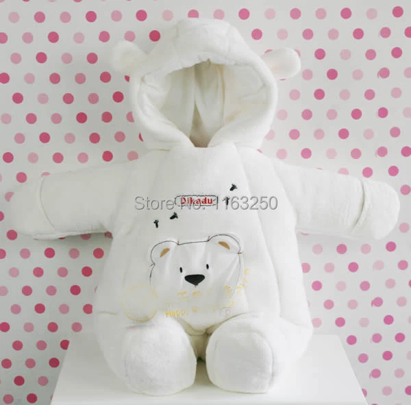 

High Quality Winter Bear Baby Rompers Animal Unisex Infant Newborn Baby Clothes Pink White Baby Girl Boy Jumpsuit Warm Clothing