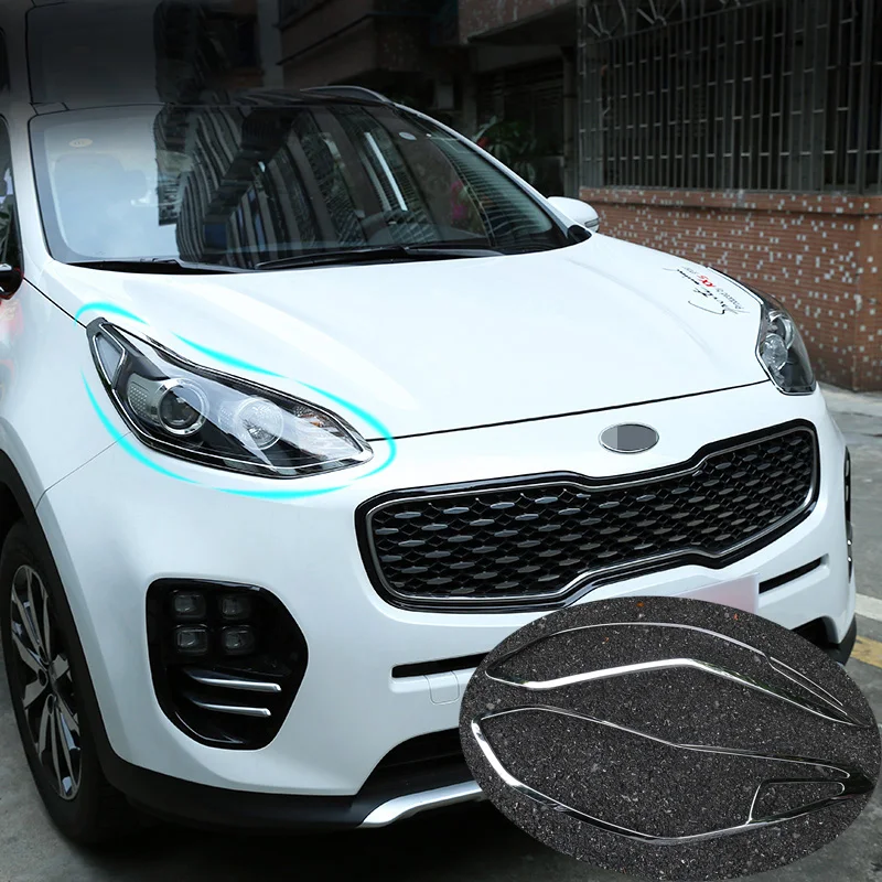 2x для Kia Sportage- хромированный передний головной светильник, накладка на голову, светильник с объемной рамкой, украшение для автомобиля