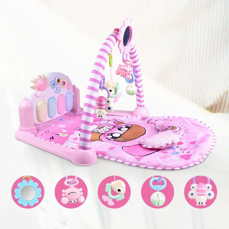 

Cartoons Baby PlayMat Piano Musical Lullaby Activity Fitness Gym Mat Kid Sleeping Safety Blanket Newborn Crawling Playing Mat