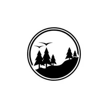 

Pine Tree Hike Adventure Car Window Bumper Vinyl Decal JDM Sticker Fashion Personality Creativity Classic 17.8CMx17.8CM