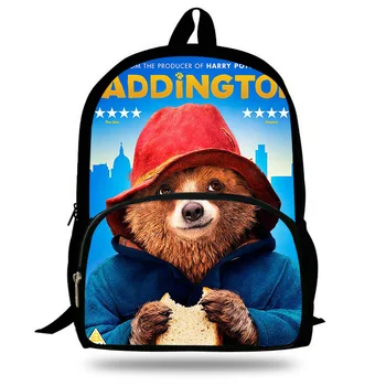 

16-Inch Cute Brown Bear Backpack For Teenagers Cool Men Print Girls Animals Bakcpack Children School Bag