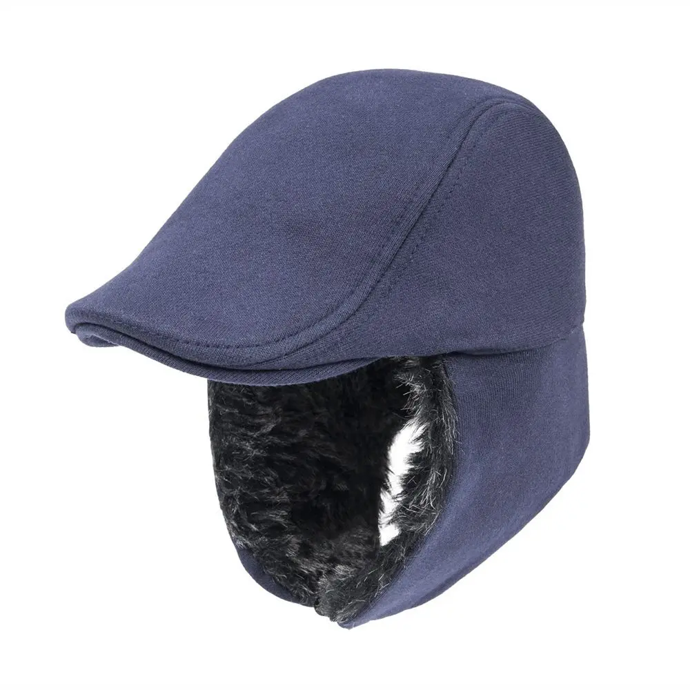 VOBOOM зимние теплые Earflap Bomber Hat для мужчин без каблука Плющ кепки защита ушей