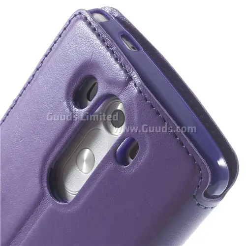 Roar Korea Noble Quick Circle Leather Flip Cover for LG G3 D850 D855 LS990 - Purple