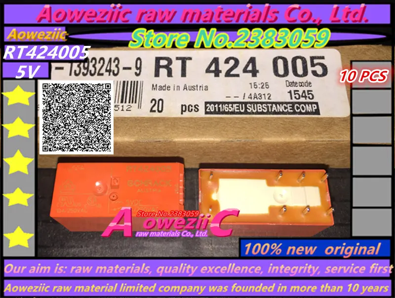 Aoweziic (10 шт.) новое оригинальное RT424005 RT424012 RT424024 5 в 12 В 24 реле|relay 24v|relay 5v 12vrelay 12v |